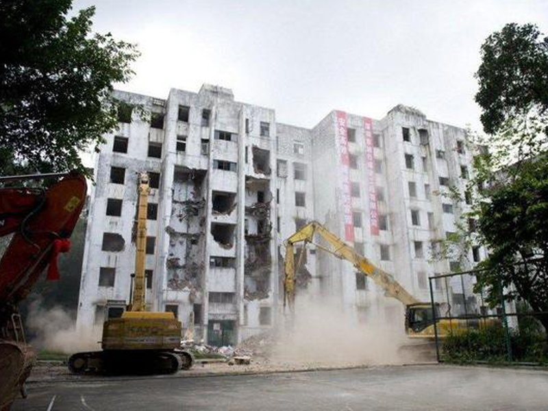 使用海沙的建筑物，墻體受損嚴(yán)重
